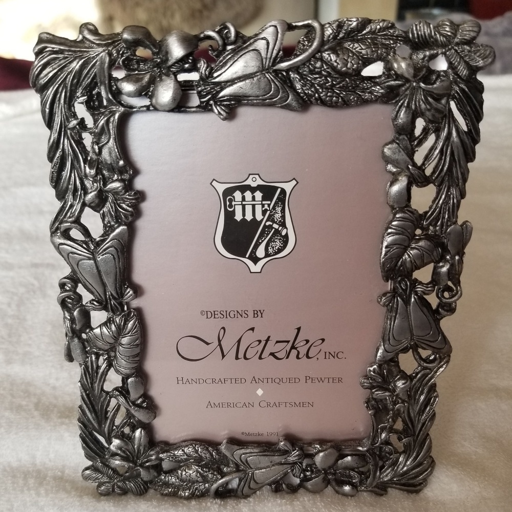 Vintage Handcrafted Pewter Frame by Metzke